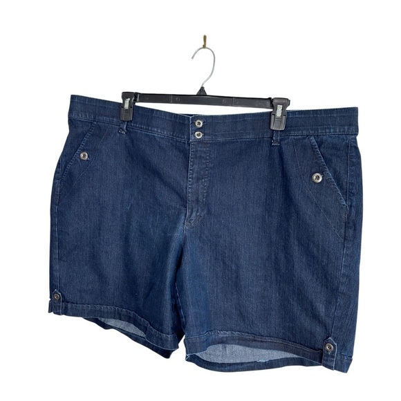 Gloria Vanderbilt Shorts Womens Plus Size 24W Stretch Denim Jean Chino Style - Picture 4 of 16